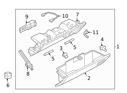 Glove Box for 2023 Land Rover Discovery #1