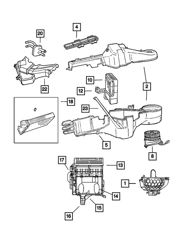 5166534AA - Air Conditioning &amp; Heater: Blower Motor Housing for Mopar Image