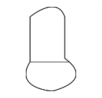 MR473000 - Body: Bumper Cover Rivet for Mitsubishi: Lancer, Outlander, Outlander Sport Image