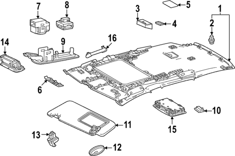 Interior Trim - Roof for 2025 Lexus NX350h #1