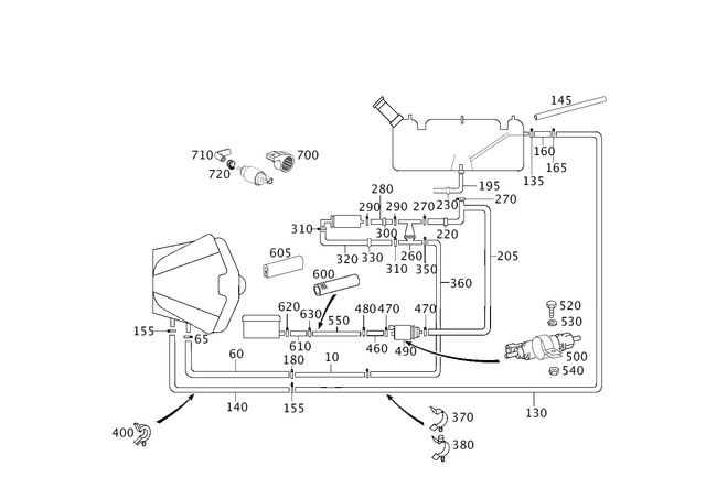 4634766526 - Fuel System: Hose for Mercedes-Benz: G55 AMG, G550 Image image