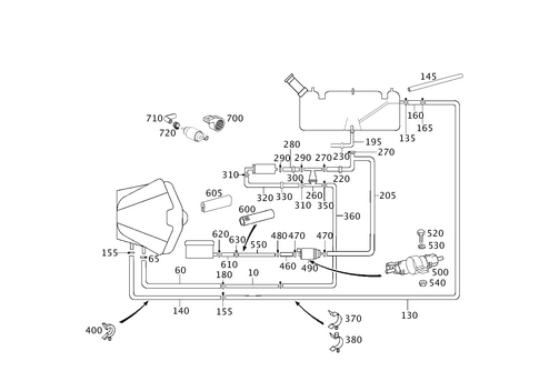 Fuel Lines, Diesel Vehicles for 2011 Mercedes-Benz G550 #0