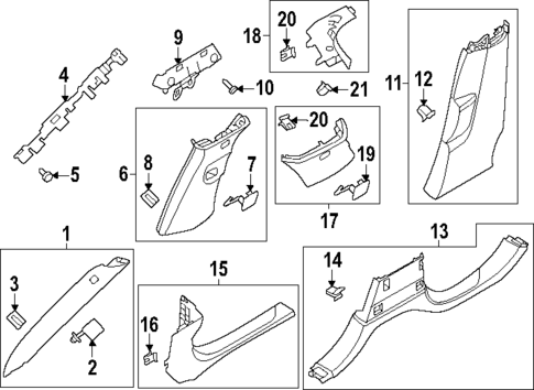Interior Trim - Pillars for 2023 Land Rover Range Rover Sport #0