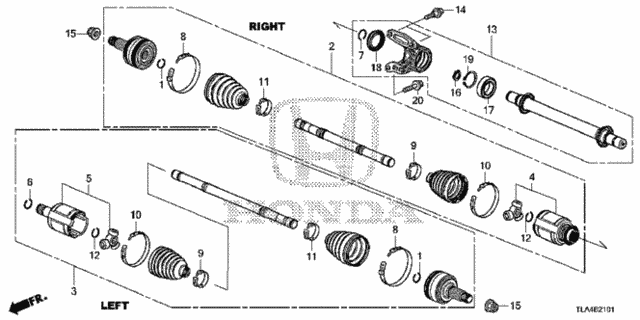 Driveshaft - Half Shaft (2) for 2018 Honda CR-V #0