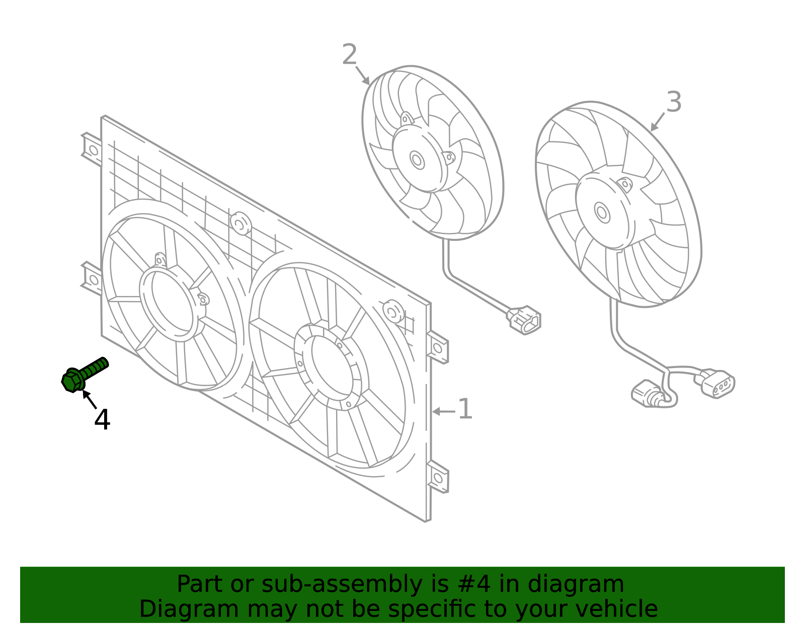 2015-2025 Volkswagen Fan & Motor Bolt WHT-007-235 | QuirkParts