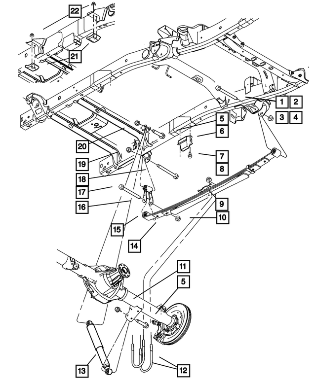 52113676AE - Rear Suspension: Suspension Shock Absorber for Mopar Image image
