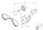 11281407974 - : Adjusting Pulley With Lever for BMW Image