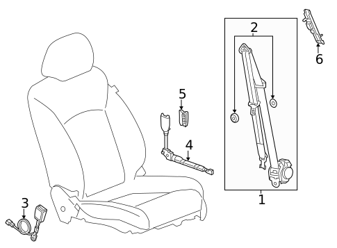 Front Seat Belts for 2016 Chevrolet Sonic #0