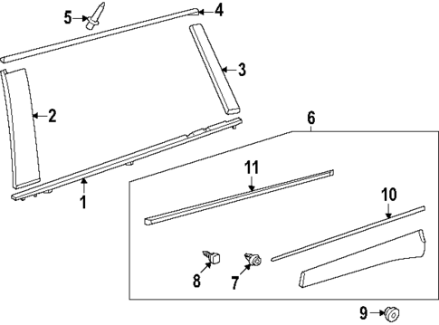 Exterior Trim - Rear Door for 2025 Toyota Grand Highlander #0
