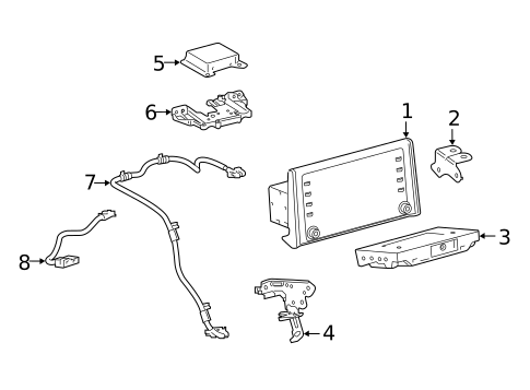 Navigation System Components for 2022 Toyota RAV4 #0
