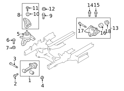 Engine & Trans Mounting for 2012 Kia Sportage #0