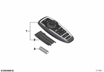 65129231374 - Audio, Navigation, Electronic Systems: Remote Control, Rear for BMW: 528i, 528iX, 535d, 535dX, 535i, 535iX, 550i, 550iX, 740i, 740LdX, 740Li, 740LiX, 750i, 750iX, 750Li, 750LiX, 760Li, BMW ALPINA B7, BMW ALPINA B7L, BMW ALPINA B7LX, BMW ALPINA B7X, Hybrid 7, Hybrid 7L, M5 Image image