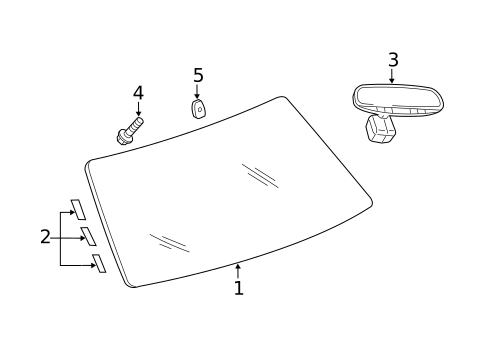 Glass - Windshield for 2019 Dodge Durango #0