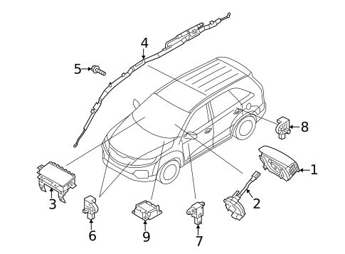 Air Bag Components for 2012 Kia Sorento #0