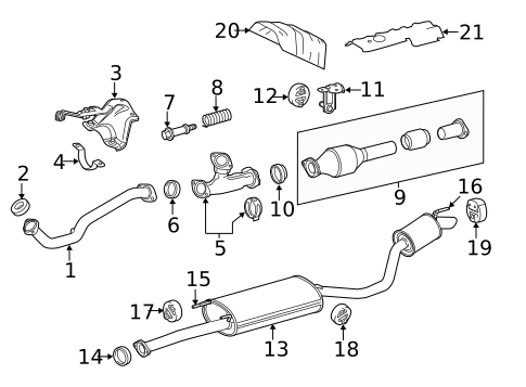 Brackets, Flanges & Hangers for 2019 Toyota Highlander #0