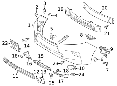 Bumper & Components - Front for 2015 Lexus RX350 #1