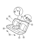YB621DVAA - Interior Trim: Rear Seat Cushion for Mopar Image