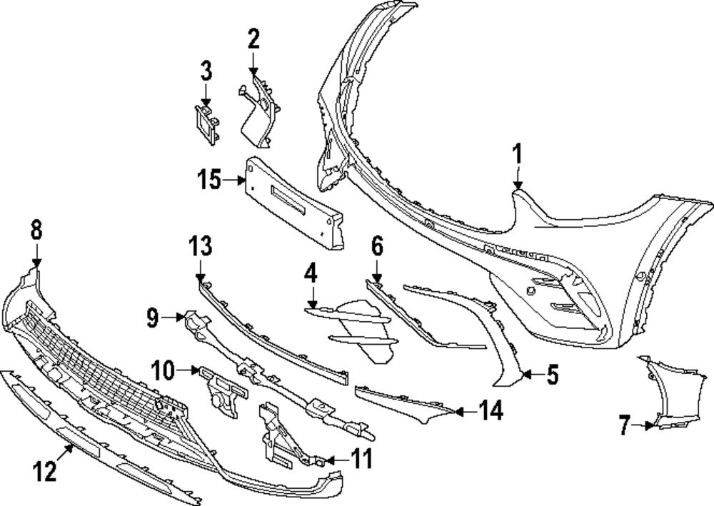 Bumper Trim 254-885-76-03 | Mercedes-Benz Direct Parts