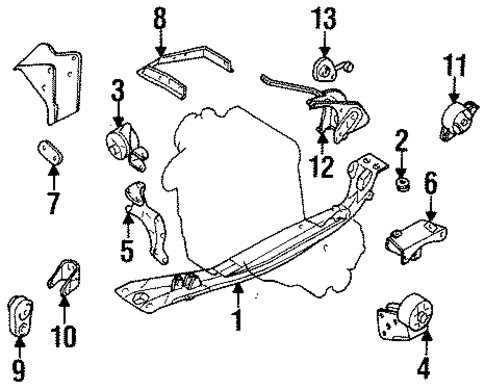 Engine & Trans Mounting for 1996 Nissan 200SX #0