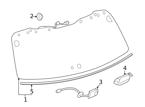 Glass - Lift Gate for 2010 Toyota Highlander #0