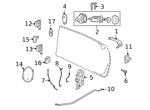 Lock & Hardware for 2005 Chrysler PT Cruiser #4