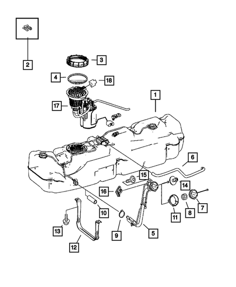 Fuel Pump and Sending Unit for 2009 Dodge Sprinter 2500 #1