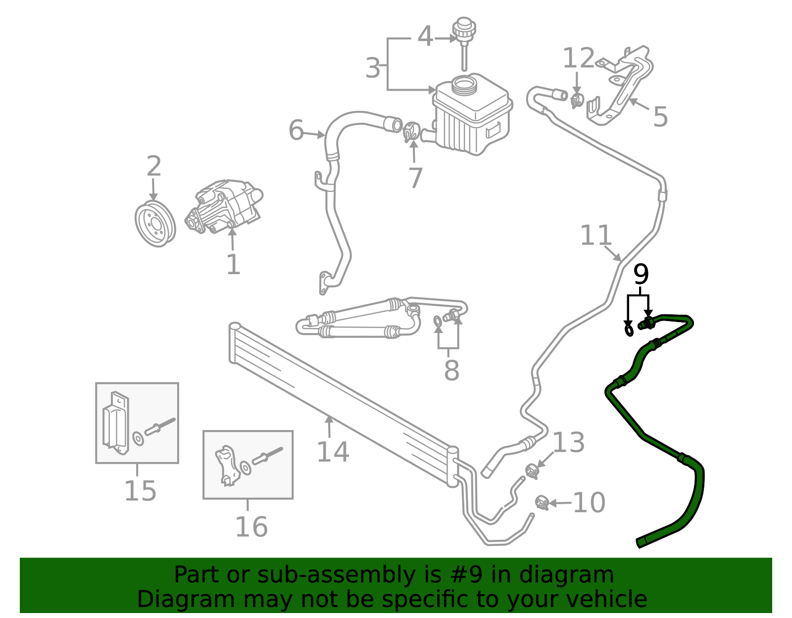 2007-2010 Audi Q7 Power Steering Return Hose 7L8-422-891-B | OEM Parts ...