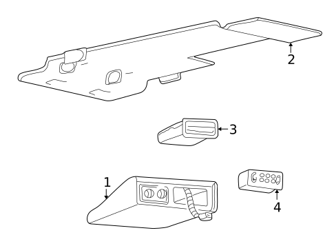 Overhead Console for 1999 Pontiac Montana #2