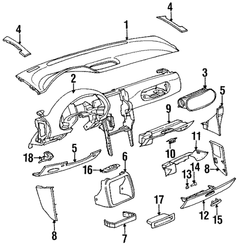 Instrument Panel for 1995 Saturn SL1 #0