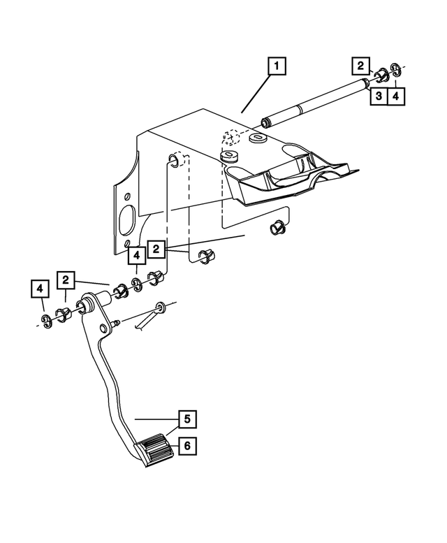 55351236AB - Clutch: Steering Column Bracket for Mopar Image