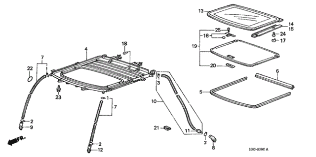 Sliding Roof (1) for 1987 Honda Accord #0