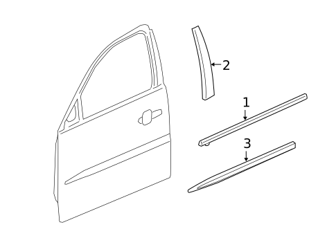 Exterior Trim - Front Door for 2008 Buick LaCrosse #0