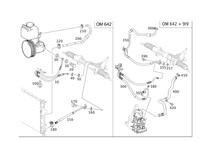 2514603824 - Steering: Line for Mercedes-Benz: ML320, R320, R350 Image image