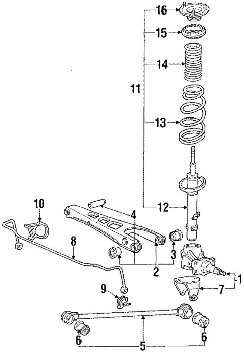 Rear Suspension for 1985 Honda Prelude #0
