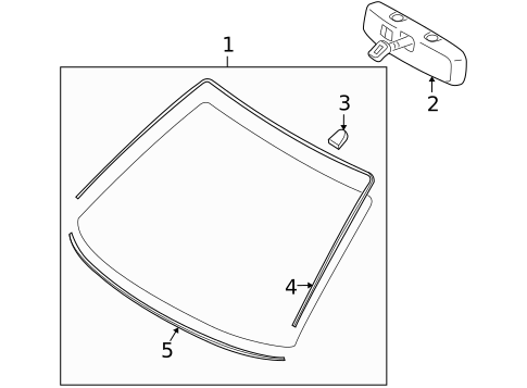 Glass - Windshield for 2010 Ford Focus #0