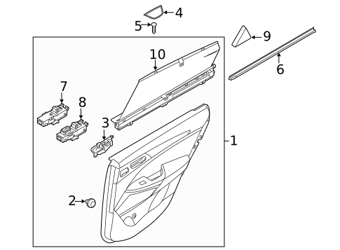 Rear Door for 2018 Kia Cadenza #0