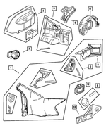 5018844AA - Body Sheet Metal Except Doors: Quarter Panel, Right for Mopar Image
