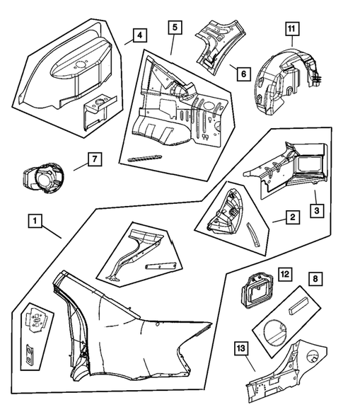 Quarter Panels for 2001 Dodge Stratus #0