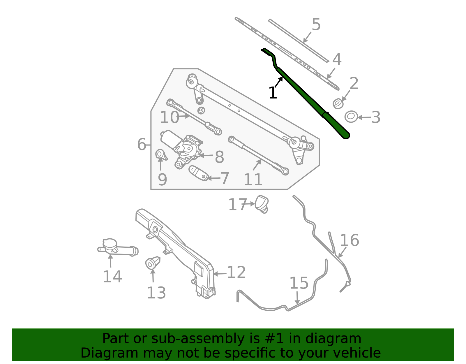 2006-2026 Nissan Wiper Arm 28886-ZP00A | OEM Parts Online