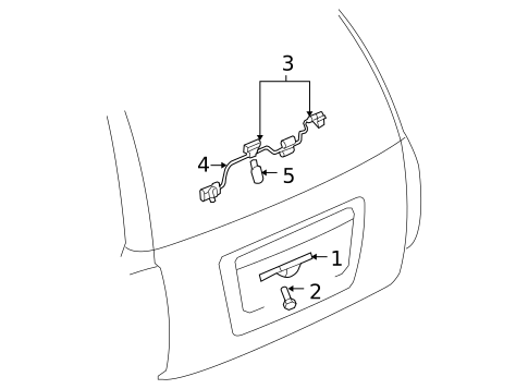 License Lamps for 2005 Saab 9-7x #0