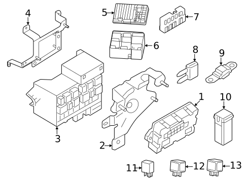 Fuse & Relay for 2020 Jaguar I-Pace #1