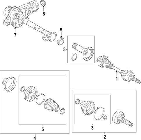 Propeller Shaft for 2017 Volkswagen Touareg #1