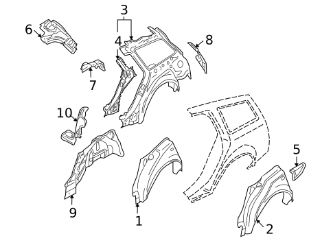 Inner Structure for 2004 Audi A4 Quattro #1