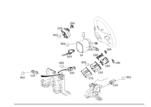 2124400504 - Special Equipment: Switch for Mercedes-Benz: E250, E350, E550 Image image