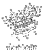 68349548AB - Frame, Bumper and Fascia: Rear Bumper Bracket, Right for Jeep: Wrangler Image