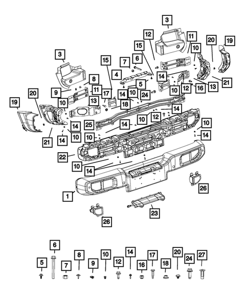 Rear Bumper and Fascia for 2018 Jeep Wrangler #2
