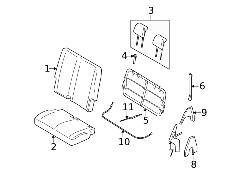 Rear Seat for 2005 Ford Freestyle #3