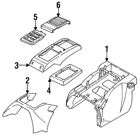 Rear Console for 1995 Porsche 928 #0
