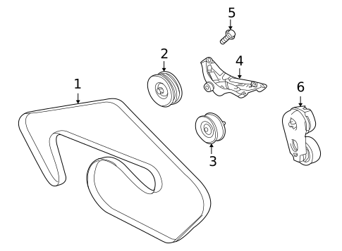 Belts & Pulleys for 2013 Jaguar XJ #0