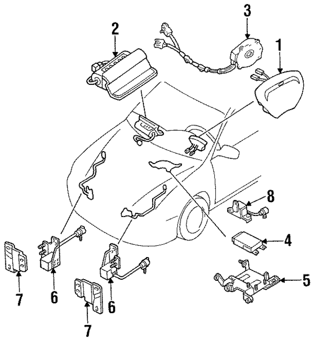 F7CZ54044A74AAA - : Instrument Panel Air Bag for Ford Image